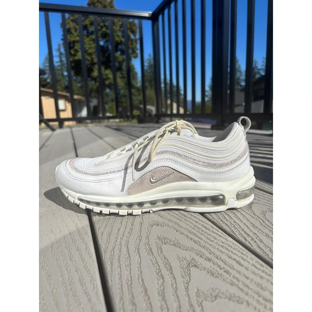 Nike‎ Air Max 97 Sneakers White Silver Athletic Running Shoes Women's